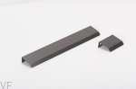 Uchwyt meblowy krawędziowy Curve 128 Metalowy szary