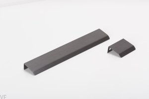 Uchwyt meblowy krawędziowy Curve 128 Metalowy szary