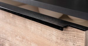 Uchwyt meblowy krawędziowy Linear 997 Metalowy Czarny Mat