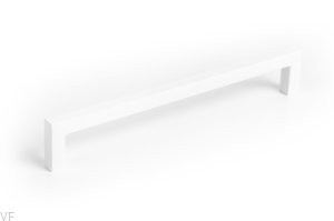 Uchwyt meblowy podłużny U 0056 160 Metalowy Biały Mat
