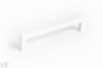 Uchwyt meblowy podłużny U 0056 128 Metalowy Biały Mat