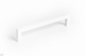 Uchwyt meblowy podłużny U 0056 128 Metalowy Biały Mat