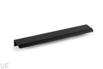 Uchwyt meblowy krawędziowy Curve 128 Aluminiowy Czarny