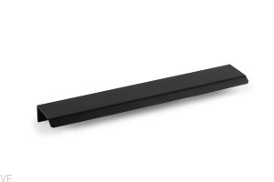 Uchwyt meblowy krawędziowy Curve 128 Aluminiowy Czarny