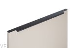 Uchwyt meblowy krawędziowy Linear 447-1 Metalowy Czarny Mat
