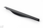 Uchwyt meblowy krawędziowy Noma 0254 256 Aluminiowy Czarny Szczotkowany