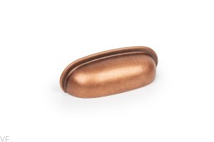 Uchwyt meblowy muszlowy Aura 64 Antyczna miedź
