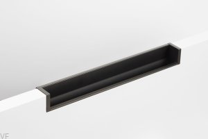 Uchwyt meblowy wpuszczany Hexxa 200 Aluminiowy Metaliczny Szary