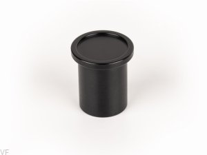 Gałka meblowa Round Aluminiowa Czarna Szczotkowana