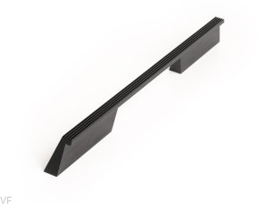 Uchwyt meblowy podłużny Rail 192  Aluminiowy Czarny Szczotkowany