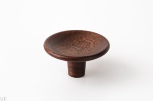 Gałka meblowa Disc 38 Drewniana Orzech Włoski