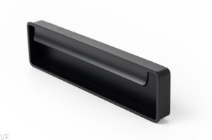 Uchwyt meblowy wpuszczany Fold Metalowy Czarny Mat
