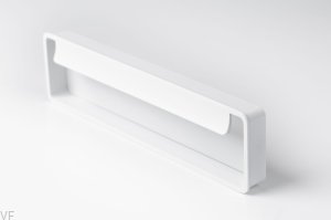 Uchwyt meblowy wpuszczany Fold Metalowy Biały Mat
