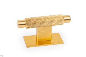 Gałka meblowa z podkładką T-Bar Arpa Plate Aluminiowa Złota Szczotkowana