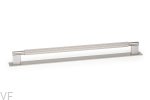 Uchwyt meblowy podłużny z podkładką Arpa Plate 320 Aluminiowy Srebrny Szczotkowany