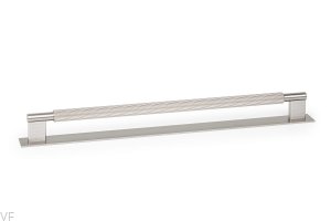 Uchwyt meblowy podłużny z podkładką Arpa Plate 320 Aluminiowy Srebrny Szczotkowany