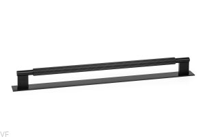 Uchwyt meblowy podłużny z podkładką Arpa Plate 320 Aluminiowy Czarny Szczotkowany