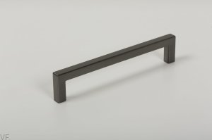 Uchwyt meblowy podłużny U 0056 128 Metalowy Szary Szczotkowany