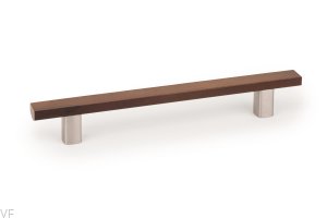 Uchwyt meblowy podłużny Ara W 160 Orzech Włoski z Aluminium