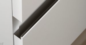 Uchwyt meblowy krawędziowy Grada 897 Aluminiowy Czarny