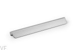 Uchwyt meblowy podłużny Flapp 128/160 Aluminiowy Srebrny Szczotkowany