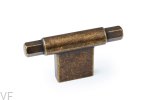Gałka meblowa T-Bar Prisma Rustykalna Złota