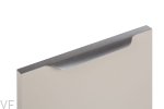 Uchwyt meblowy krawędziowy Vector 0434 347 Aluminiowy Szary Szczotkowany
