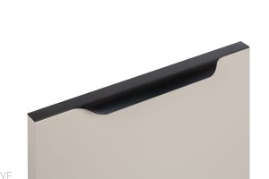 Uchwyt meblowy krawędziowy Vector 0434 447 Aluminiowy Czarny Szczotkowany