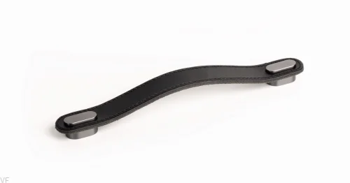 OBLONG - 22x197mm black leather+brush grey hdle-Viefe-Skandynawskie-Uchwyty.jpg