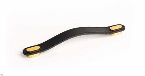 0507160P9928--OBLONG - 22x197mm black leather+brush gold hdle-Viefe-Skandynawskie-Uchwyty.jpg