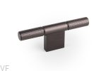 Gałka meblowa T-Bar Point Aluminiowa Czarna Tytanowa 