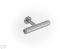 Gałka meblowa T-Bar Rille Mini Aluminiowa Srebrna Szczotkowana