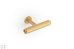 Gałka meblowa T-Bar Rille Mini Aluminiowa Złota Szczotkowana