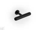 Gałka meblowa T-Bar Rille Mini Aluminiowa Czarna Szczotkowana