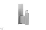 Wieszak ścienny z podkładką Arpa Plate Aluminiowy Srebrny Szczotkowany