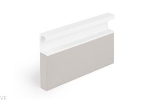 Uchwyt meblowy wpuszczany Six 147 Aluminiowy Biały Mat