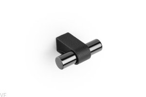 Gałka meblowa T-Bar Casey 60 Aluminiowa Czarna Tytanowa Polerowana
