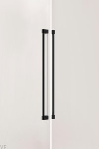 Uchwyt meblowy podłużny dwustronny Casey Big 736 Aluminiowy Czarny Mat