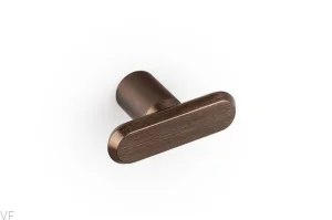 Gałka meblowa T-Bar Fase 52 Aluminiowa Brązowa Szczotkowana