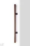 Uchwyt meblowy podłużny Kumo Wood Big One 448 Drewniany Orzech Włoski z Aluminium Czarnym Tytanowym
