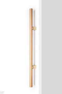 Uchwyt meblowy podłużny jednostronny Kumo Wood Big One 448 Drewniany Dębowy ze Złotym Szczotkowanym