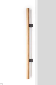 Uchwyt meblowy podłużny dwustronny Kumo Wood Big One 448 Drewniany Dębowy z Aluminium Czarnym Tytanowym