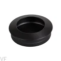 Uchwyt meblowy wpuszczany Hollow 60 Czarny metalowy